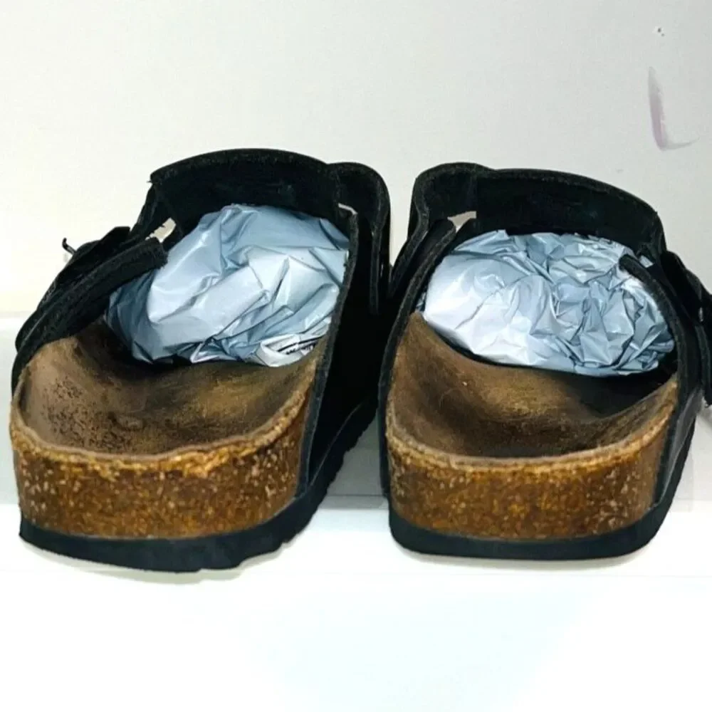 Birkenstock Wonen's Boston Oiled Leather Clogs Black SZ 8.-8.5 (39)